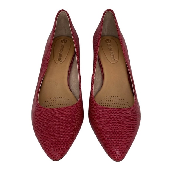 Corso Como Shoes Womens 7 Red Pumps Heels Pointed Toes Slip On - Picture 5 of 15